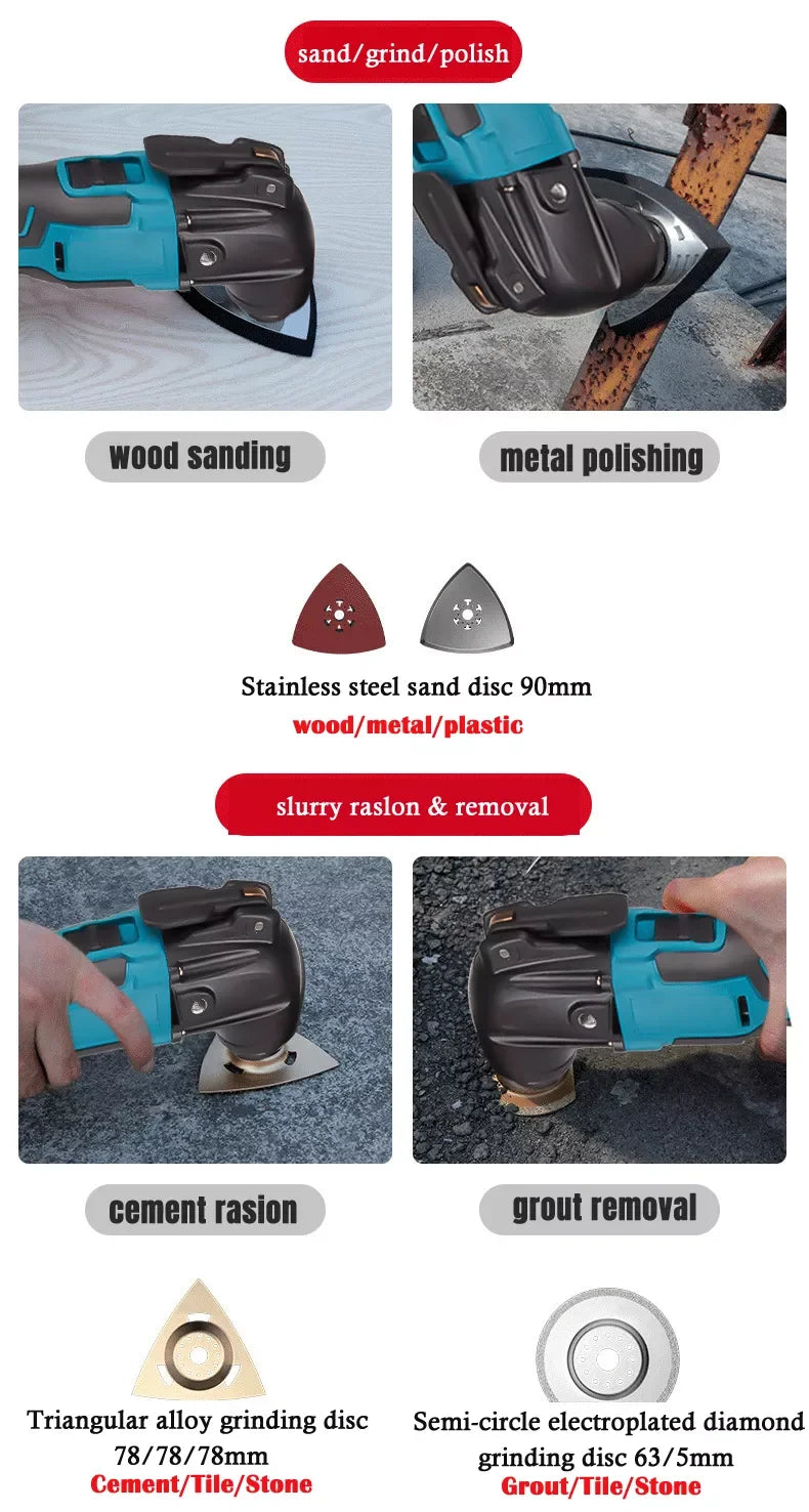 Cordless Oscillating Multi-Tool for Woodworking and Home DIY