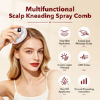 Electric Scalp Massager with Light Therapy and Oil Applicator