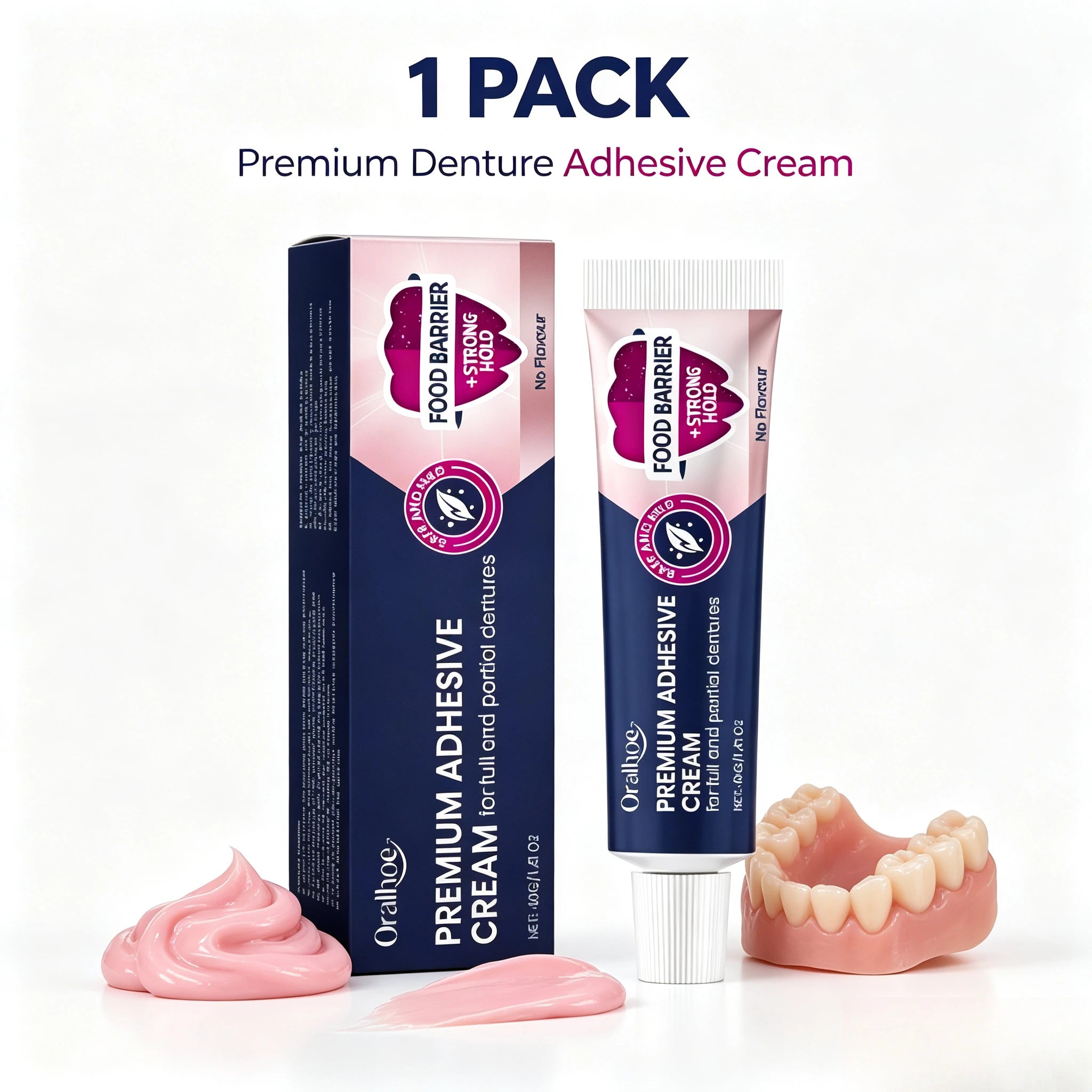 Strong Hold Denture Adhesive Cream with Food Barrier - 8