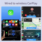 5.8GHz 2 in 1 Wired to Wireless CarPlay and Android Auto Adapter