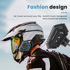 BT-12S Bluetooth 5.0 Motorcycle Helmet Headset with Dual Microphones