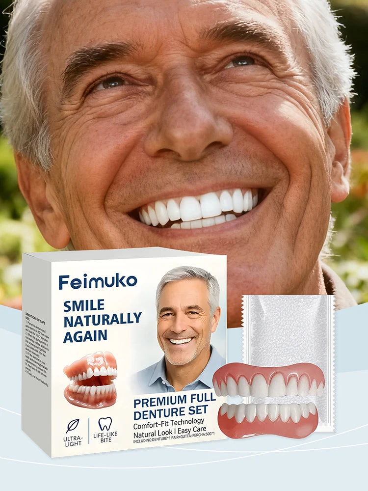 Comfortable Full Set Silicone Dentures for Natural Smile