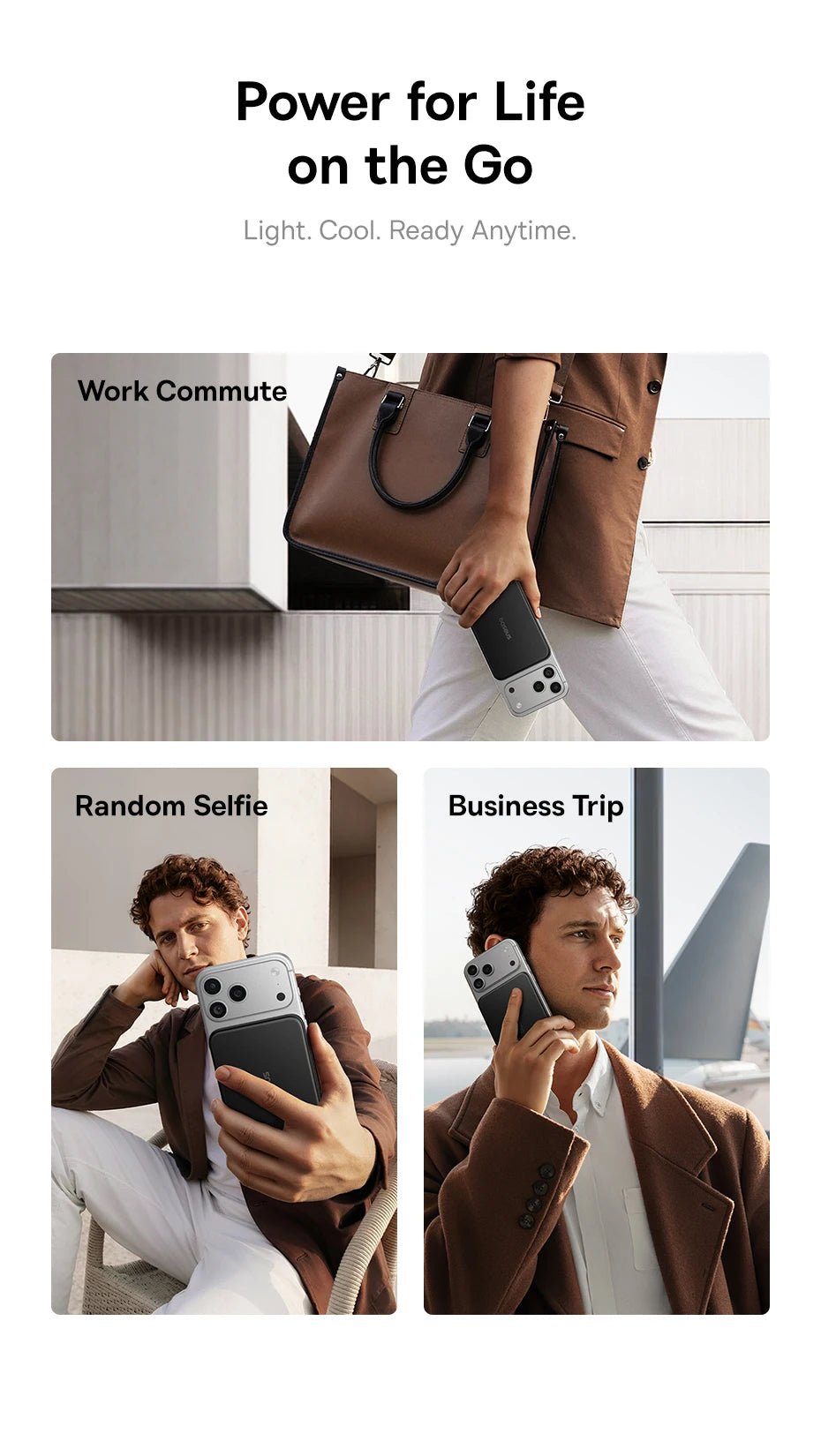 5000mAh Ultra-Slim Magnetic Wireless Power Bank for Smartphones