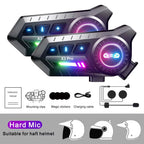 Motorcycle Helmet Bluetooth Intercom Headset with FM Radio