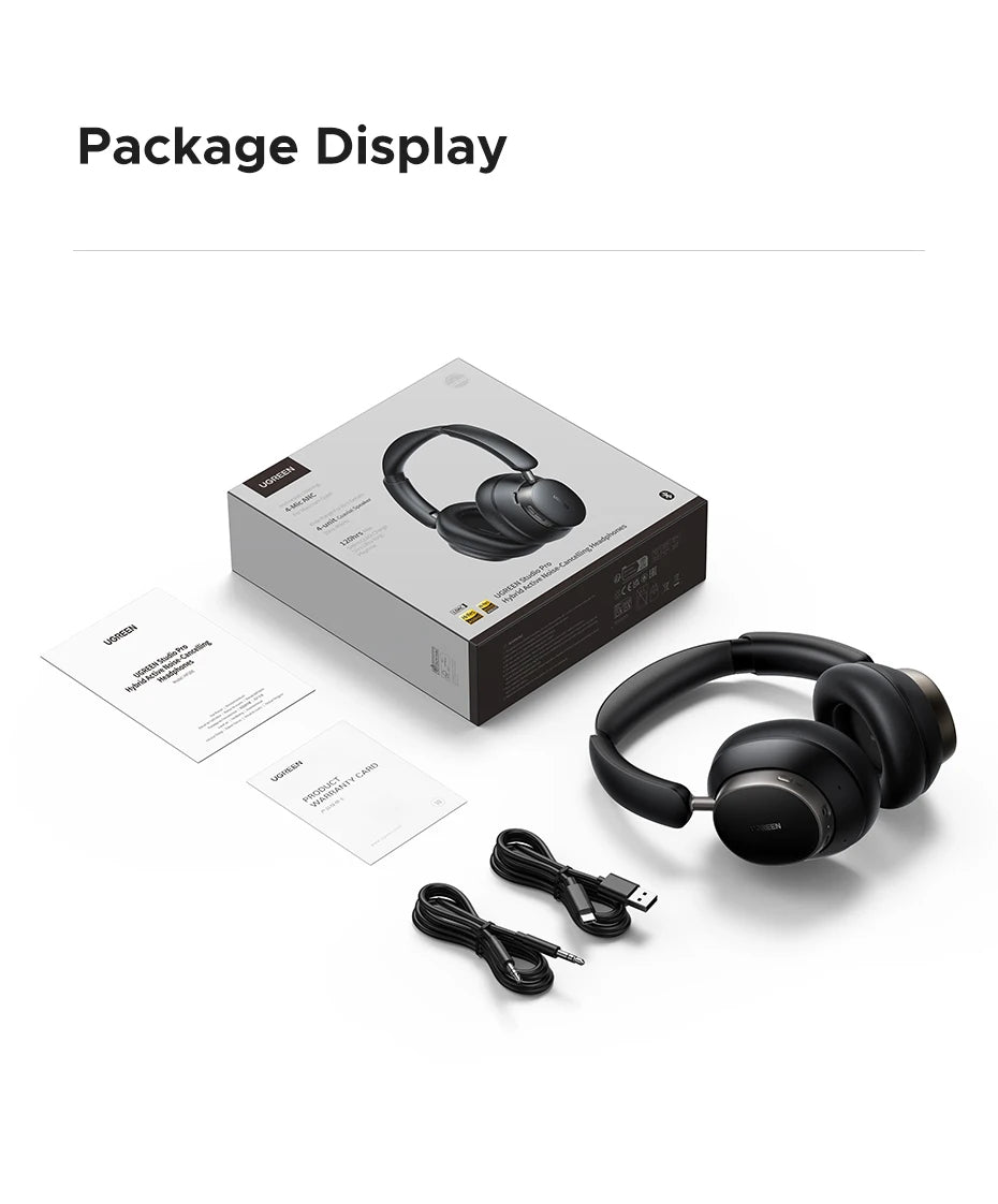 Wireless Noise-Canceling Bluetooth Studio Headphones