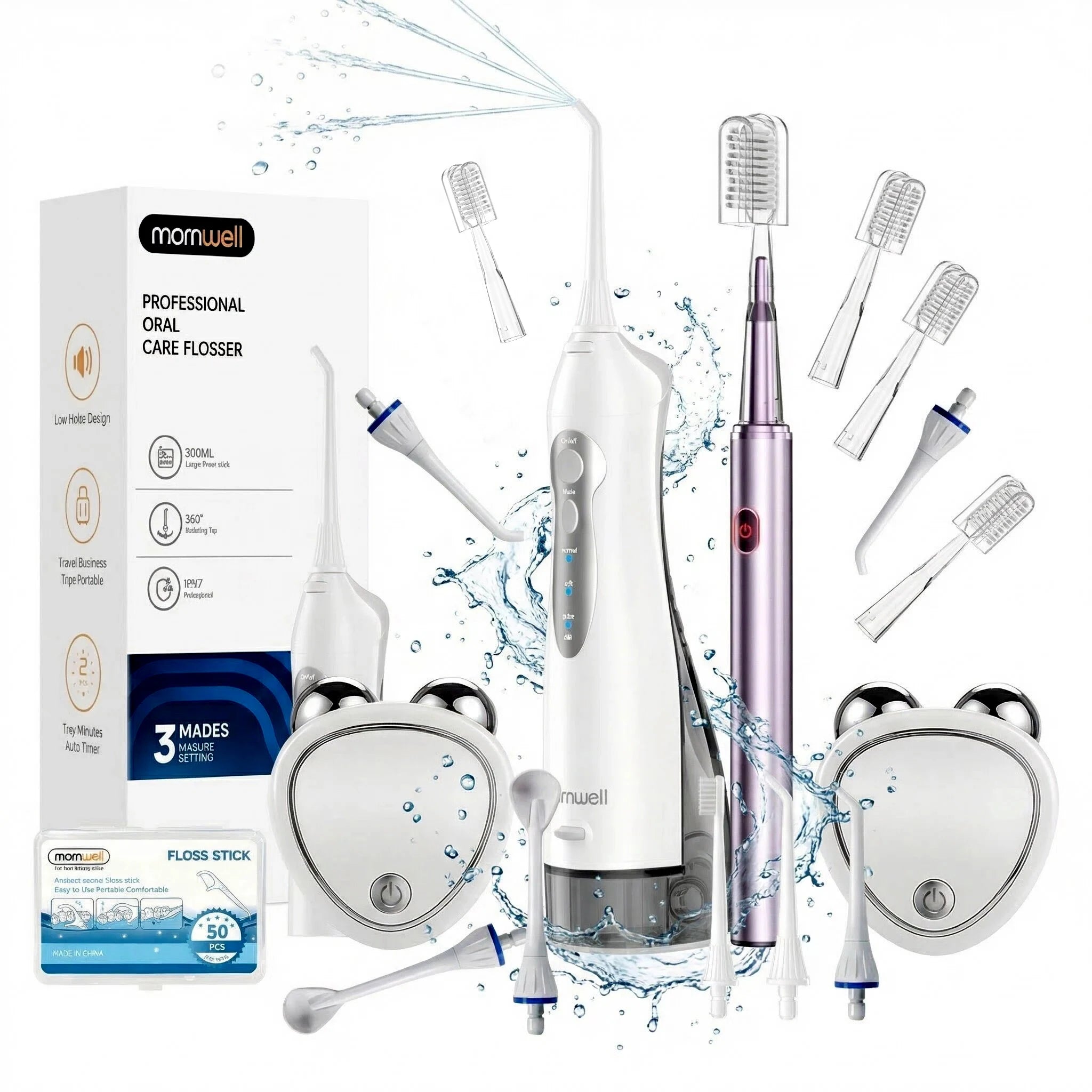 Professional Water Flosser and Electric Toothbrush Dental Care Kit - 1