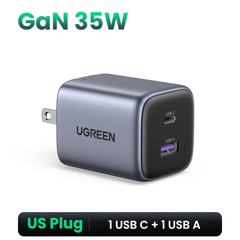 45W Dual USB-C GaN Fast Wall Charger for Smartphones and Tablets - 23