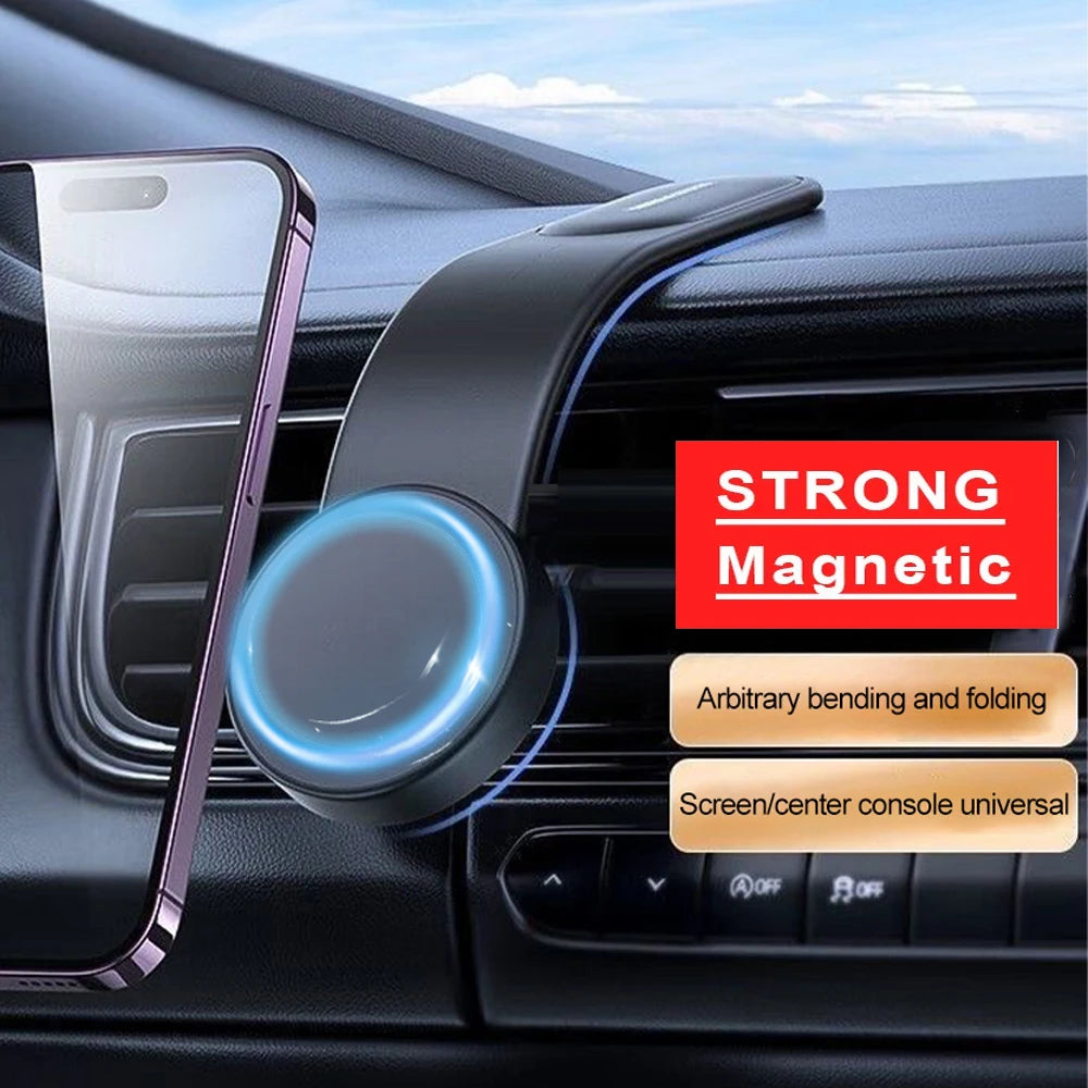Foldable Magnetic Car Phone Mount for Dashboard Navigation