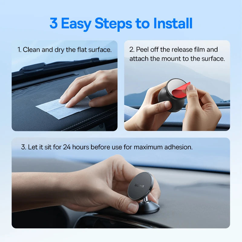 Magnetic Dashboard Car Phone Holder with Full Rotation