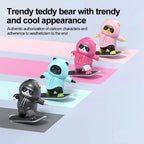 Skateboard Bear Car Dashboard Ornament with Slide Rail