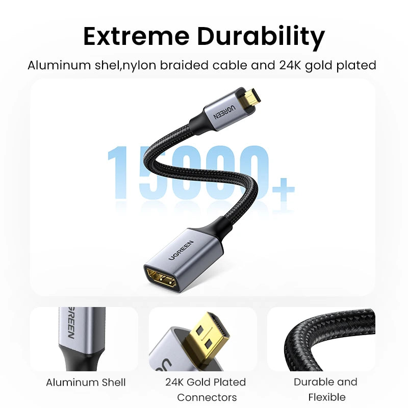 Micro HDMI to HDMI Adapter 4K 60Hz Cable - 6