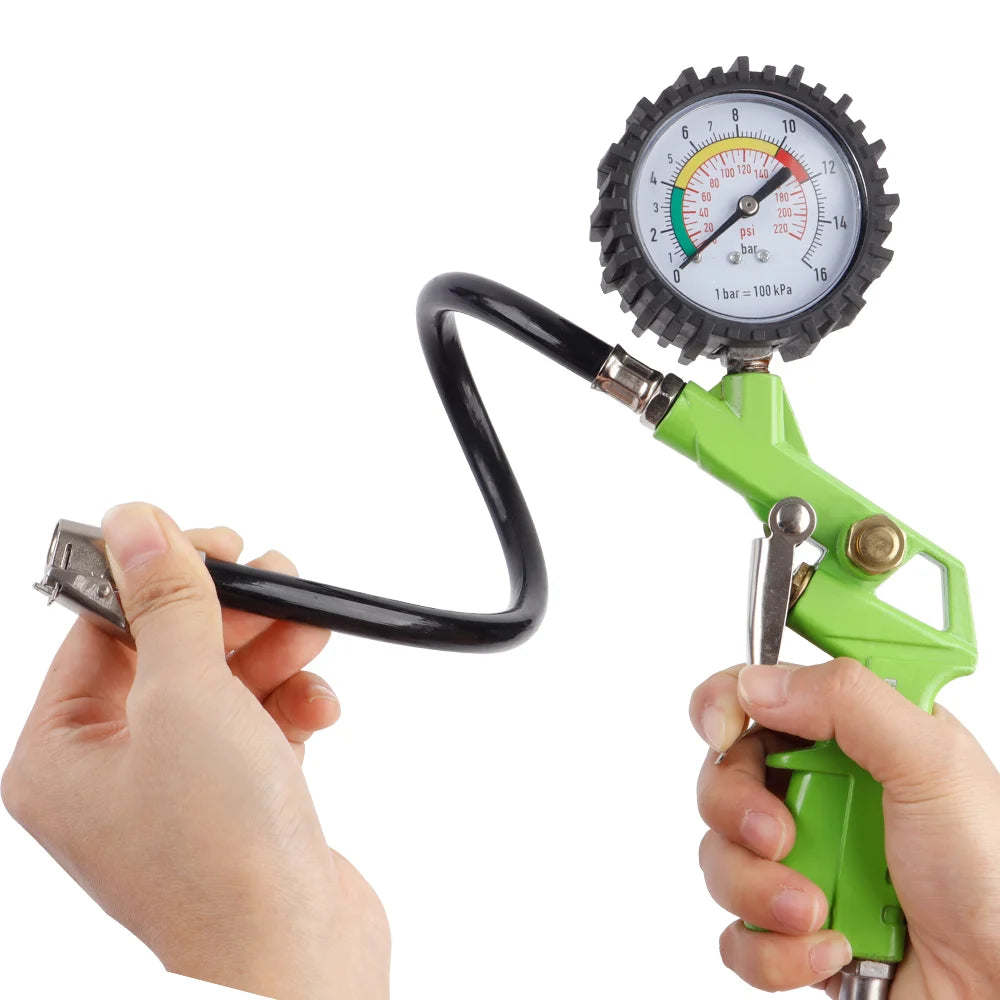 Multifunctional Tire Pressure Gauge and Inflator