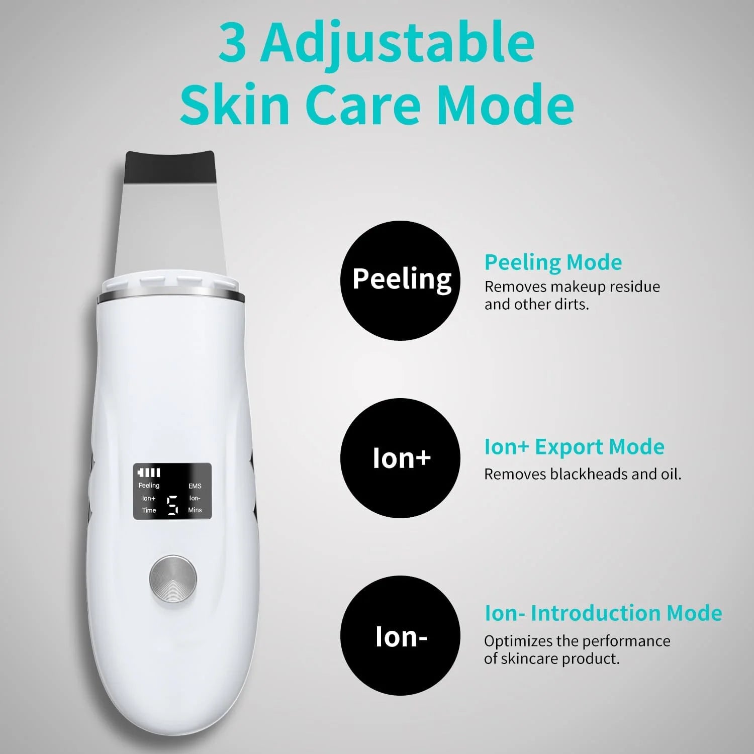 Ultrasonic Facial Skin Scrubber and Pore Cleanser - 5