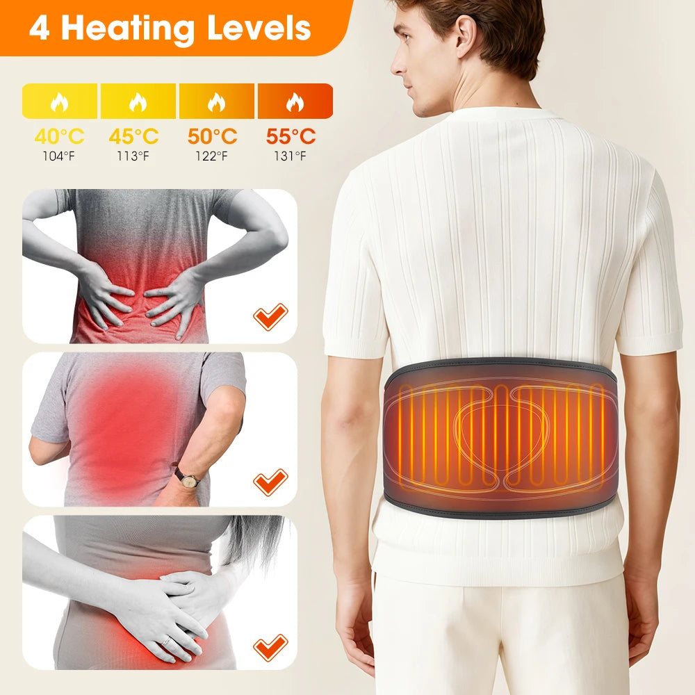 Cordless Heated Back Massage Belt with Air Compression - 10
