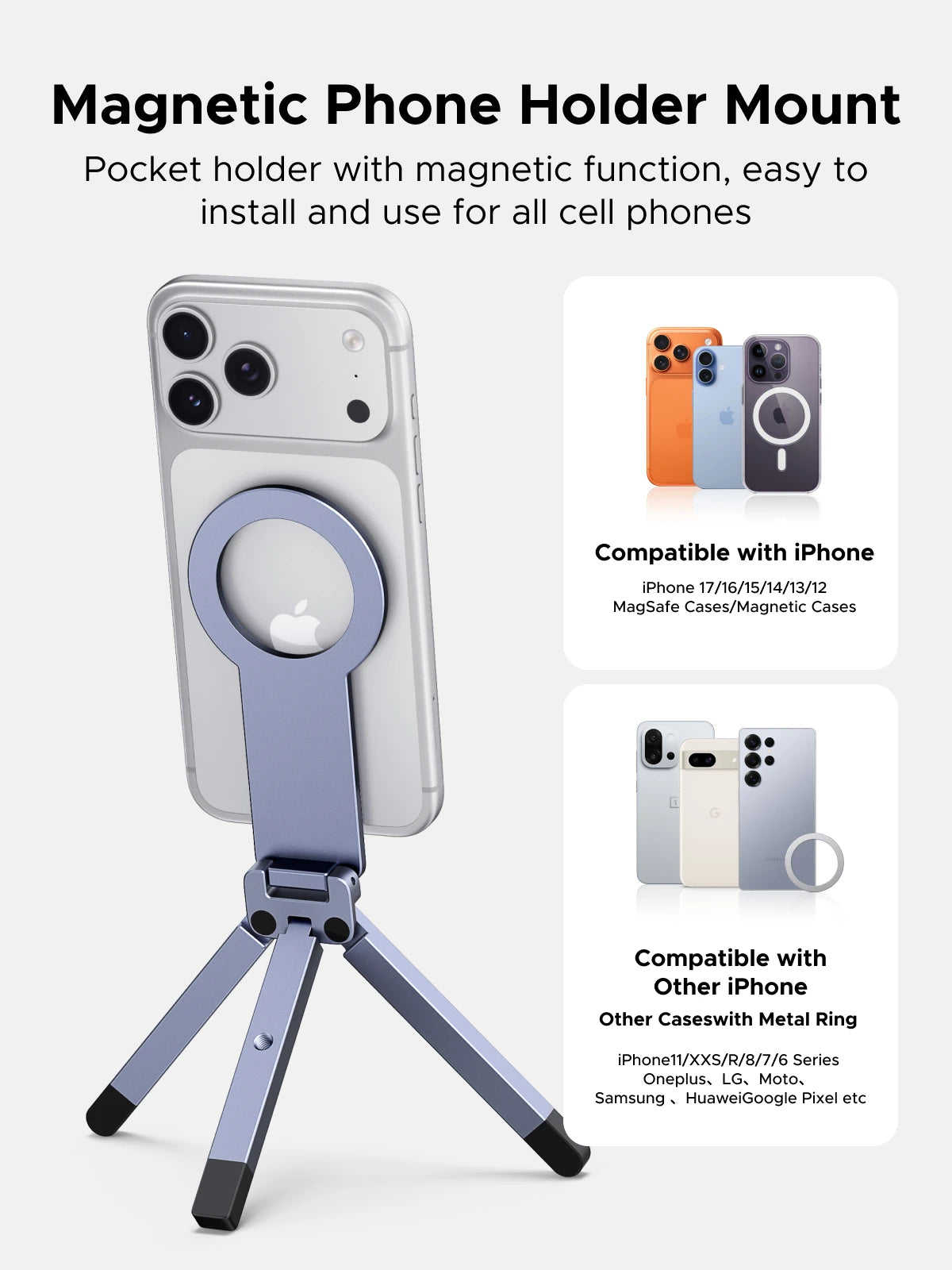 Magnetic Tripod Stand for Smartphones with MagSafe - 5