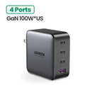 100W GaN USB-C Fast Wall Charger for Laptops and Smartphones