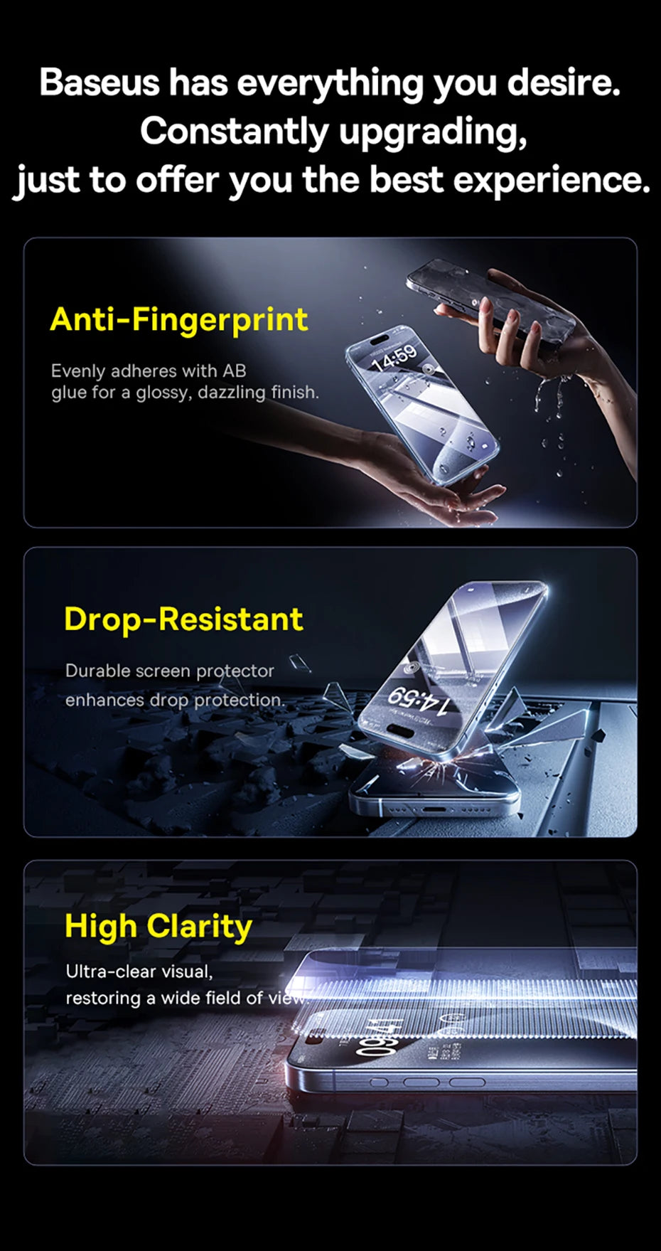 Tempered Glass Screen Protector with Easy-Installation Tool