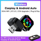 2 In 1 Wireless CarPlay and Android Auto Adapter Bluetooth 5.0 Dongle