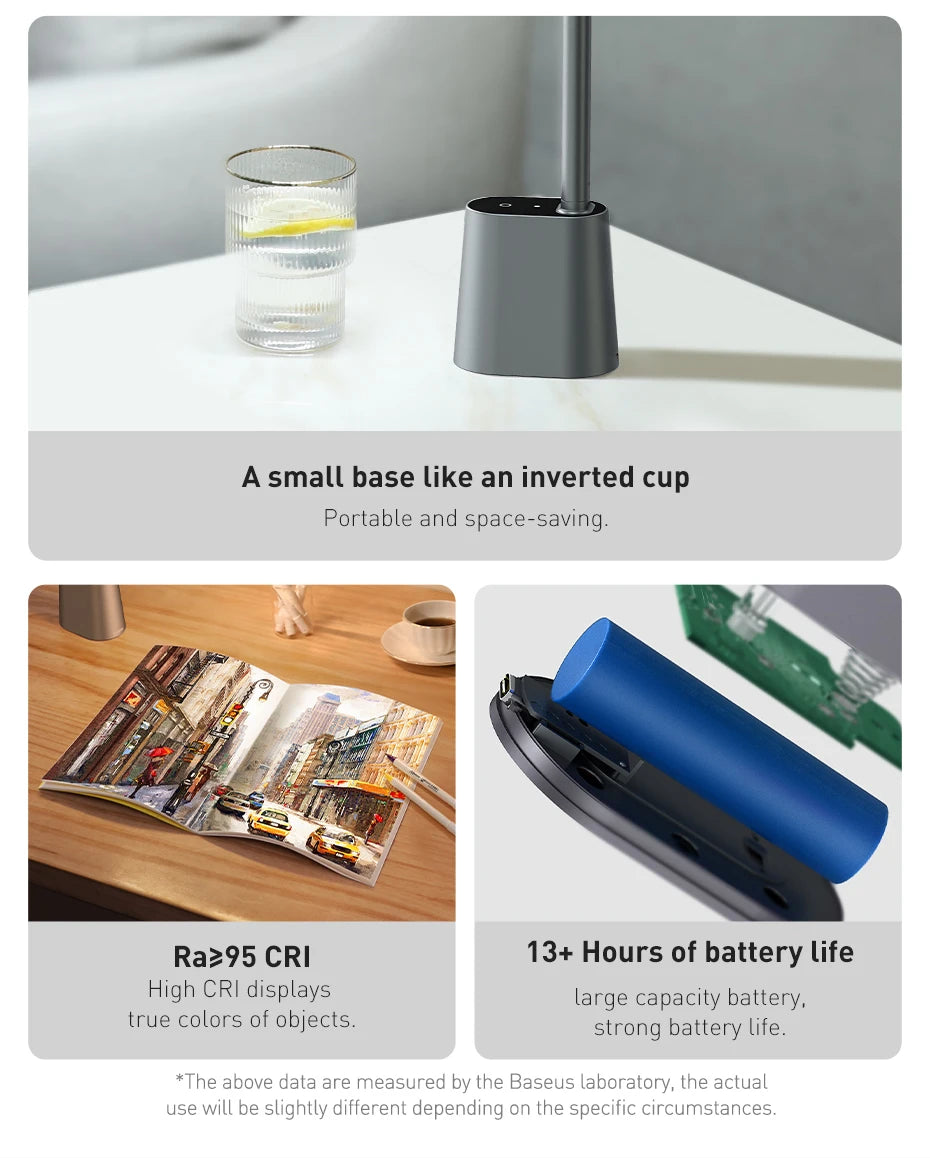 Rechargeable Auto-Dimming LED Desk Lamp for Study and Reading