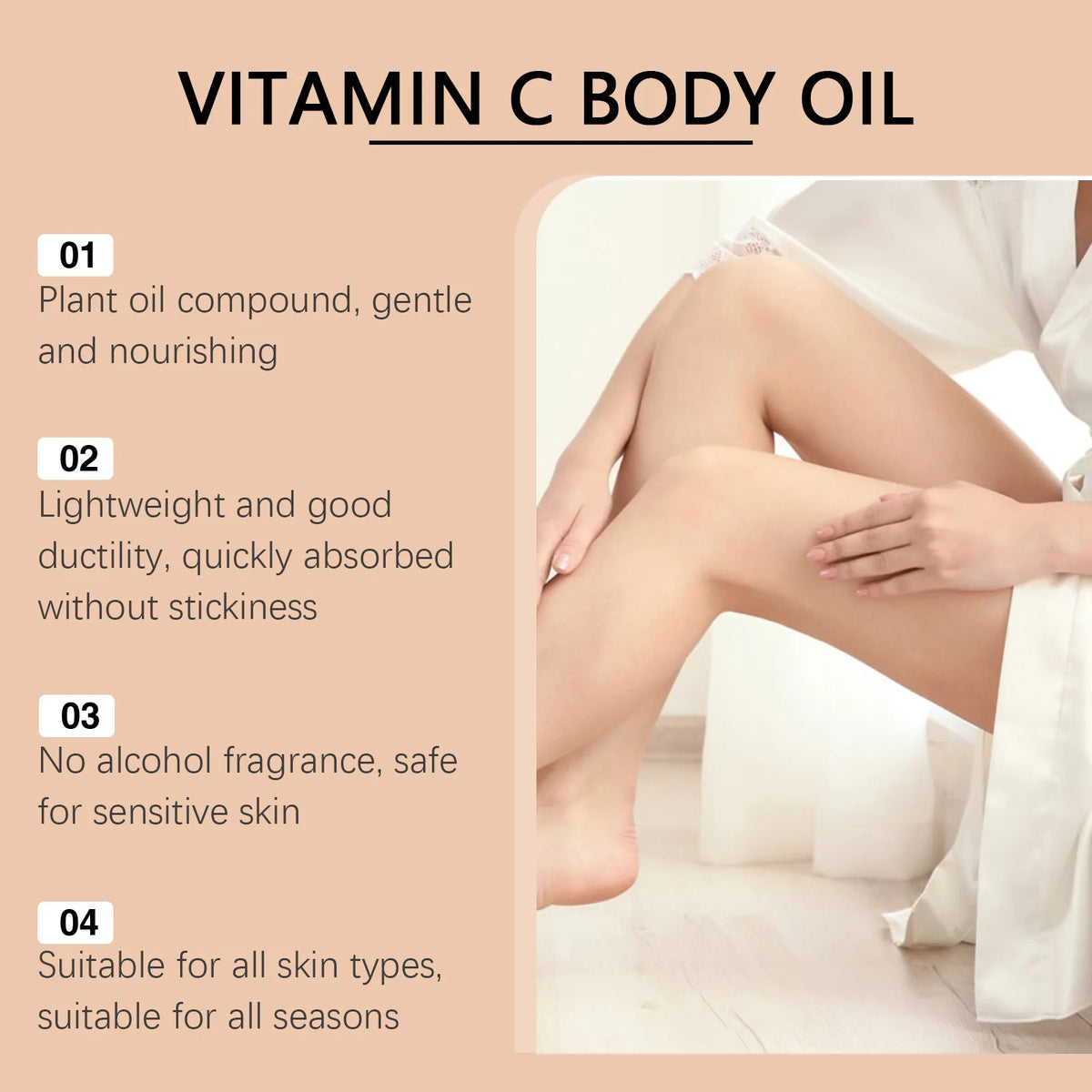 Vitamin C Hydrating Body Oil for Dry Skin