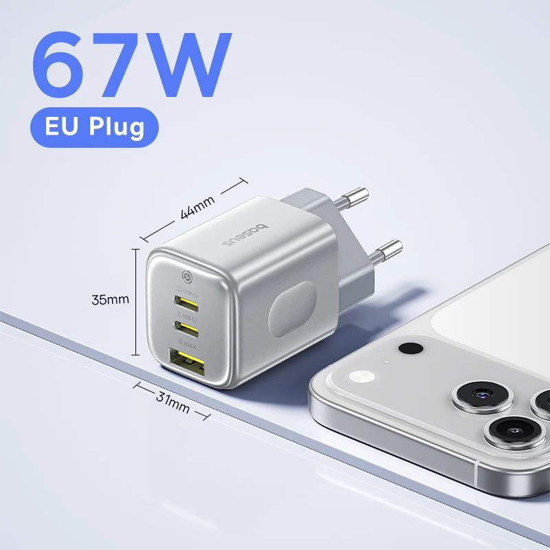 100W GaN Fast Desktop Charger with 3 USB-C Ports