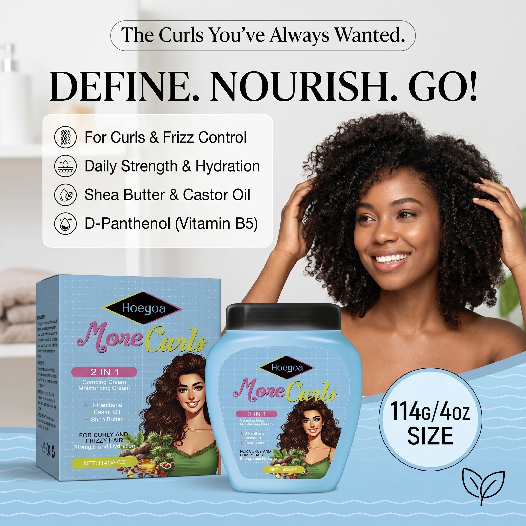 Curl Defining and Moisturizing Hair Cream for Frizzy Hair - 4