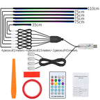 RGB LED Interior Car Ambient Light Strip Kit with App Control