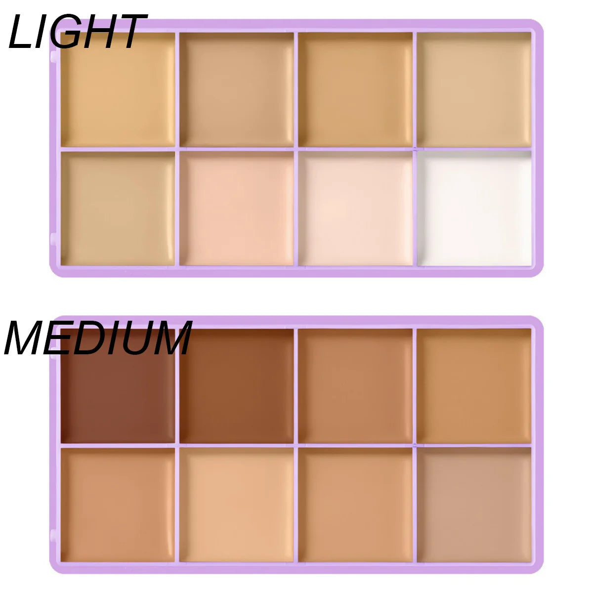 8-Shade Cream Concealer Palette for Full Coverage