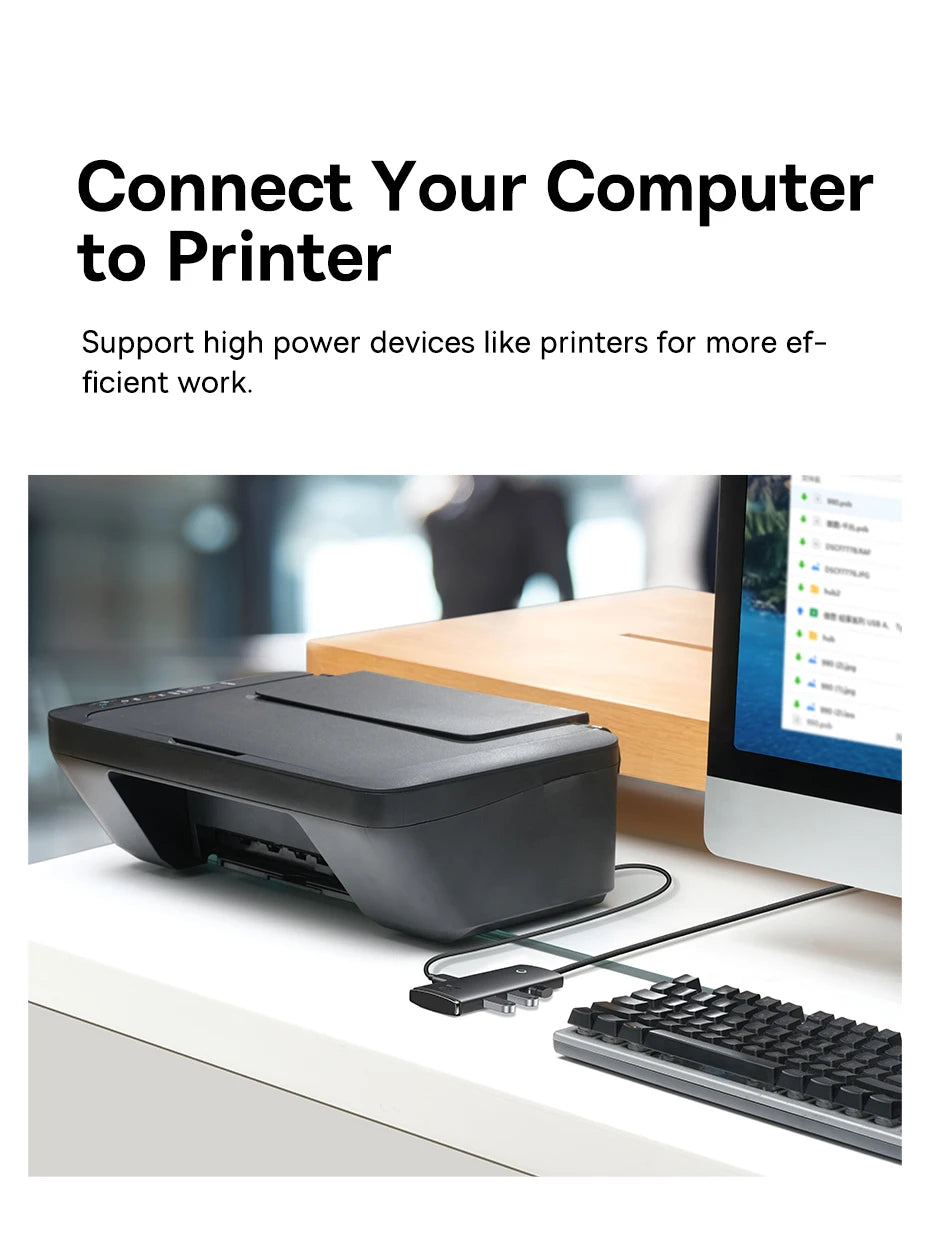 4-in-1 USB-C to USB 3.0 Multi-Port Adapter Hub