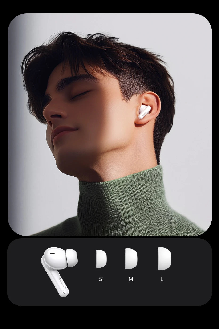 Smart Touch Screen Bluetooth 5.4 Wireless Noise Cancelling Earbuds