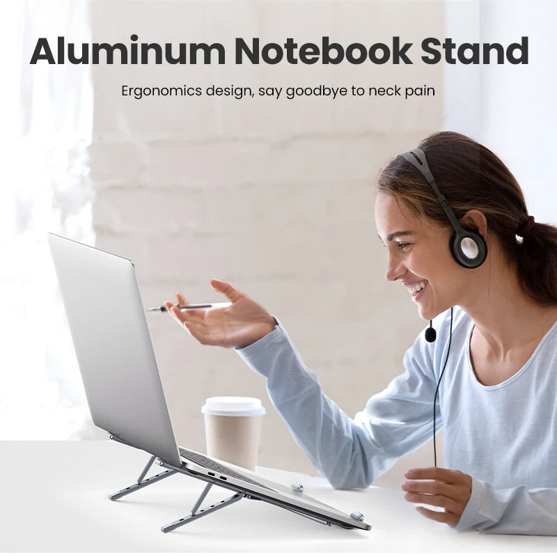 Adjustable Aluminum Foldable Laptop Stand for Desk - 2