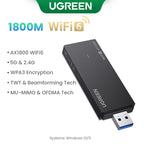 Dual-Band USB WiFi 6 Adapter for Desktop and Laptop