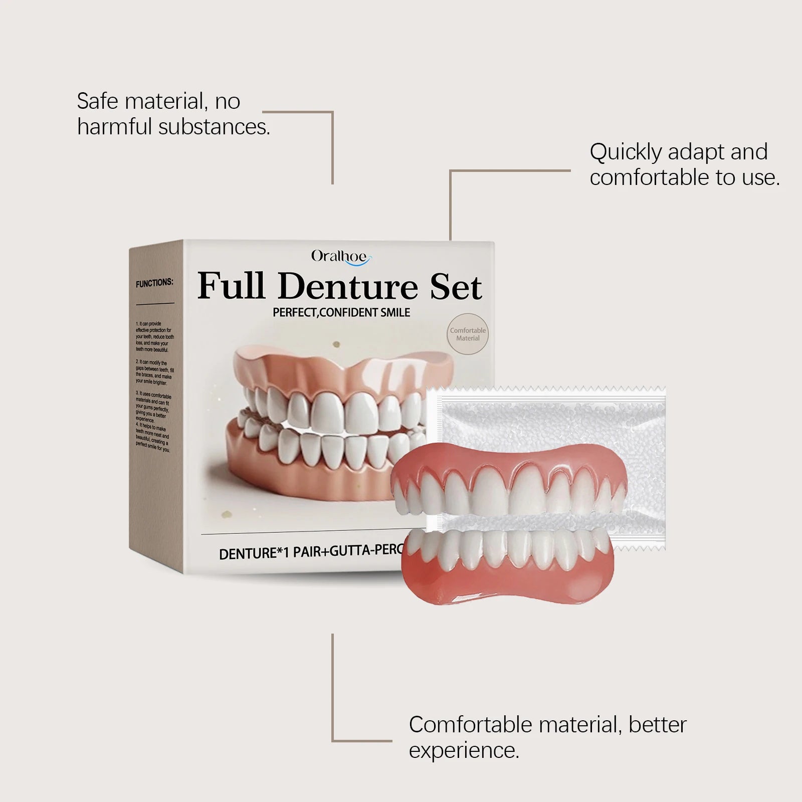 Temporary Silicone Denture Set for Smile Restoration - 14