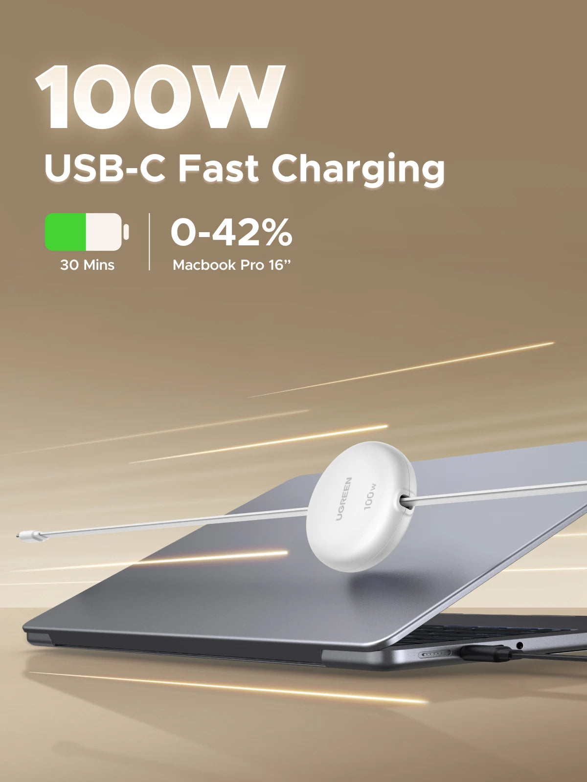 100W PD Fast Charging Retractable USB-C to USB-C Cable