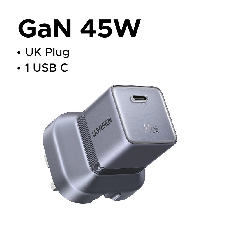 45W GaN USB-C Fast Charger for Smartphones and Tablets