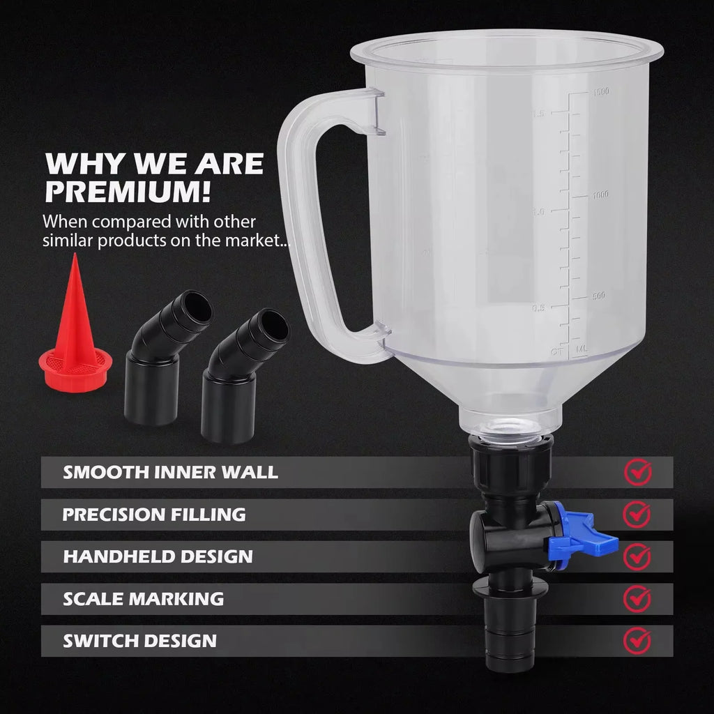 Universal Engine Oil Funnel Kit with 12 Adapters