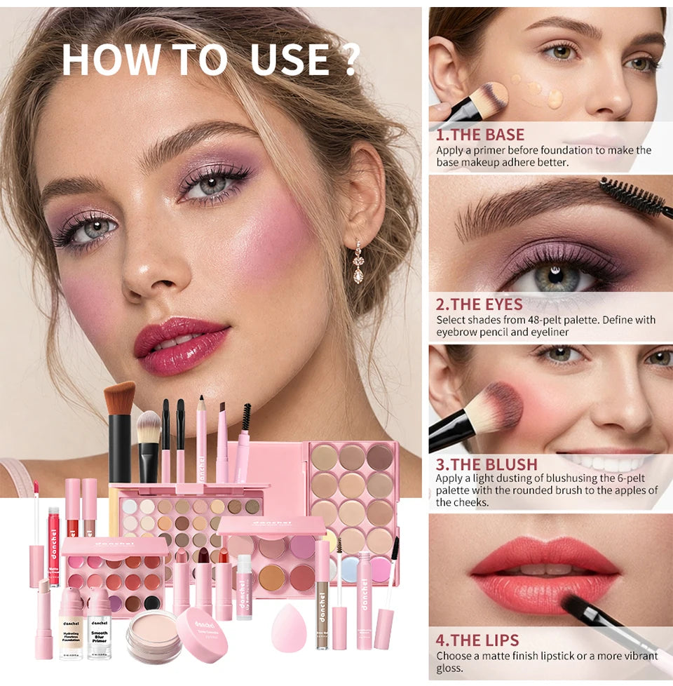All-in-One Professional Makeup Set with Case - 17