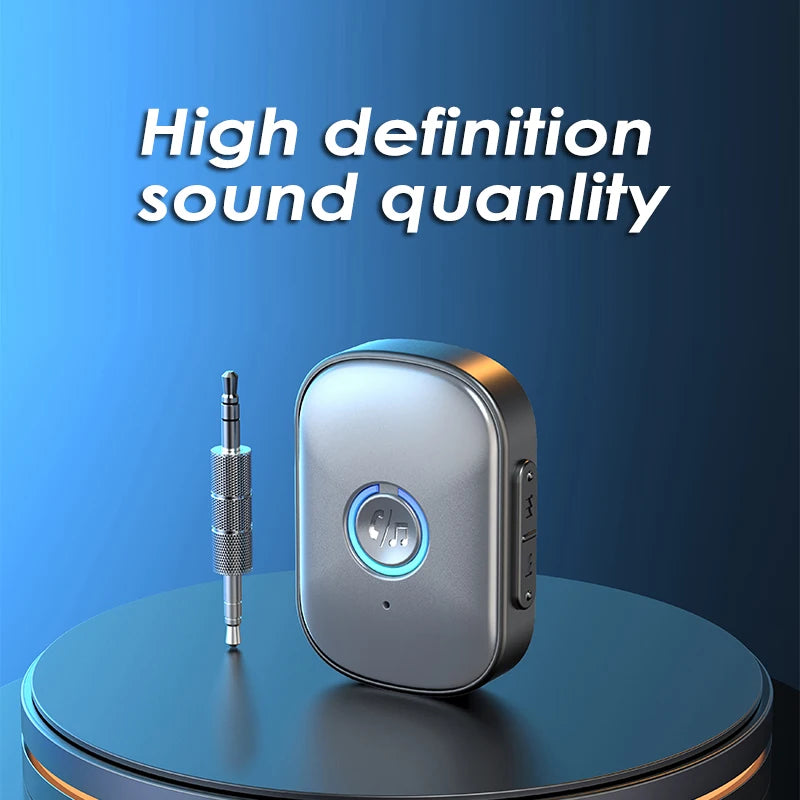 Bluetooth 5.3 AUX Audio Receiver 3.5mm Wireless Stereo Adapter with Mic
