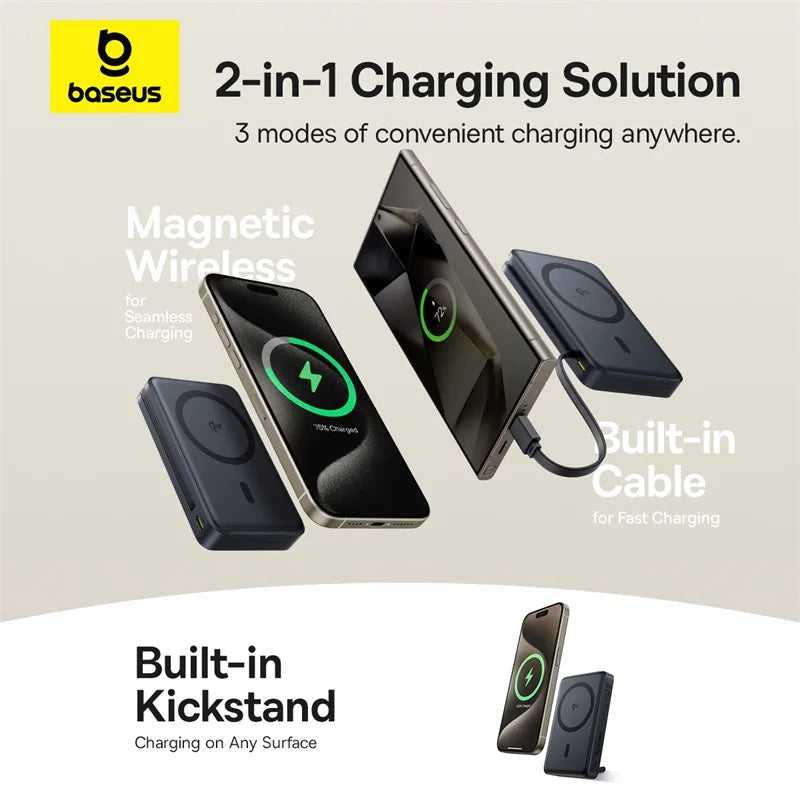 10000mAh Magnetic Wireless Power Bank with 45W Fast Charging - 2