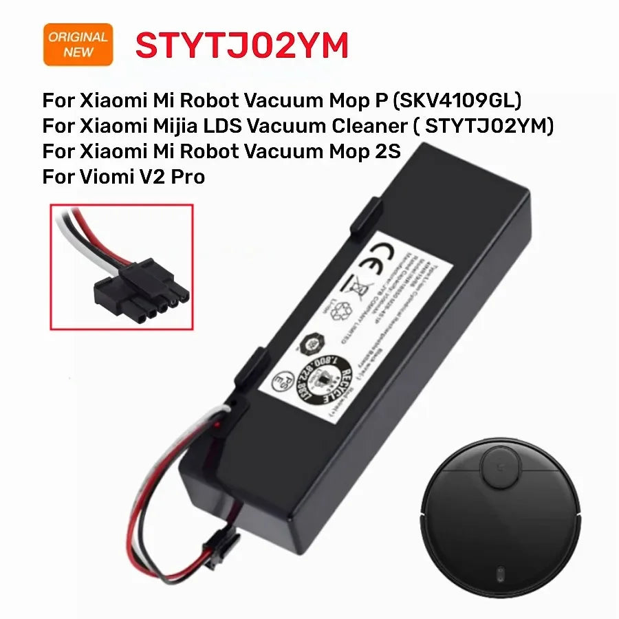 Replacement Lithium-Ion Battery for Robot Vacuum Cleaners