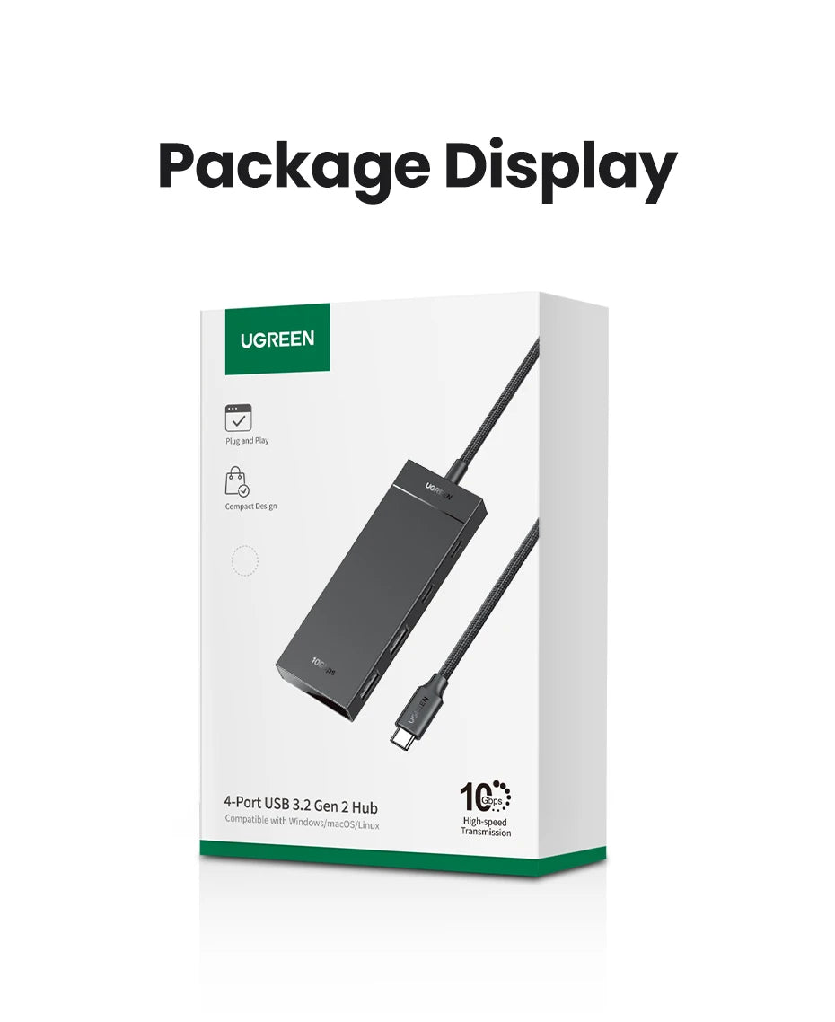 4-Port USB-C 3.2 Gen 2 Hub 10Gbps Multiport Adapter