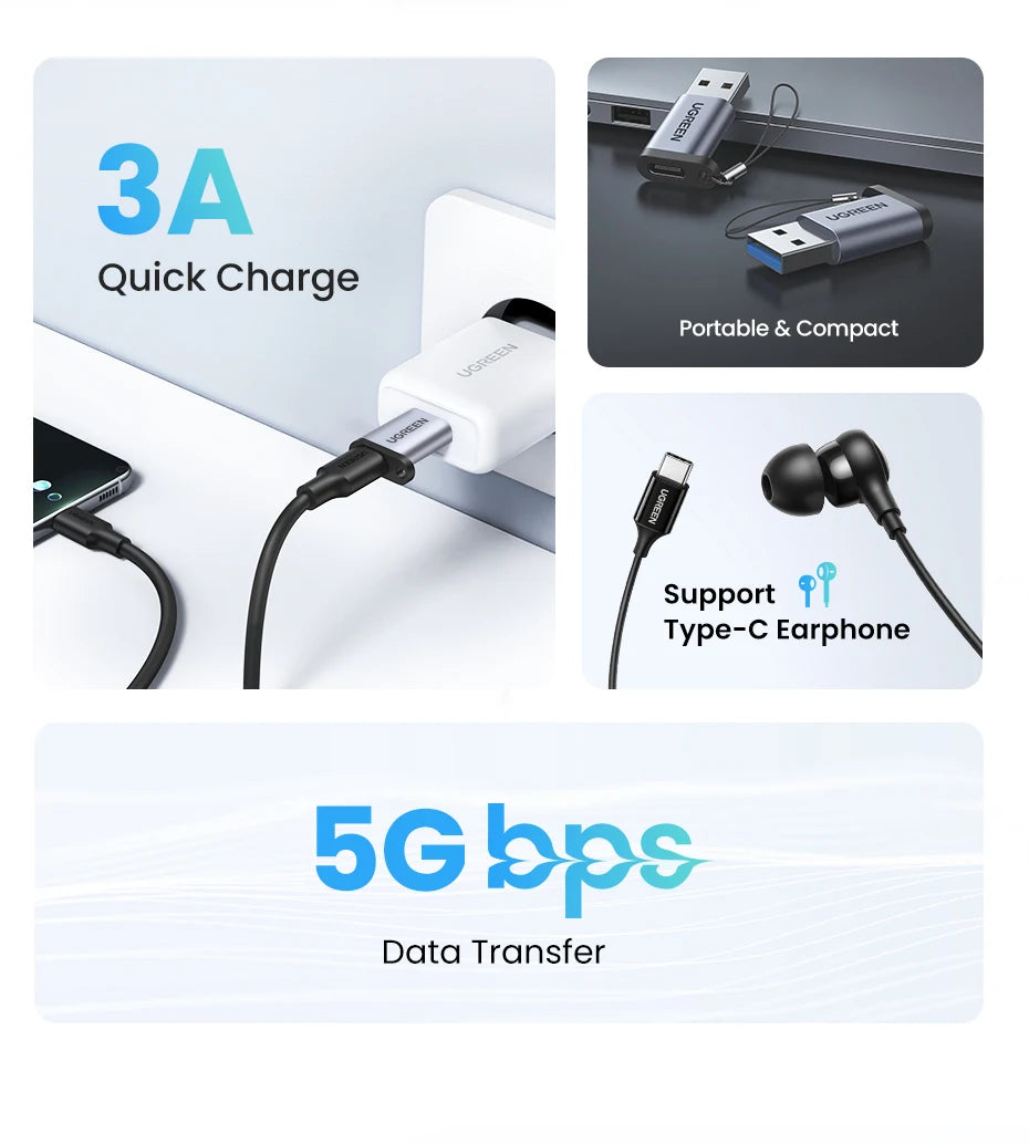 USB 3.0 to USB-C Female Adapter Converter