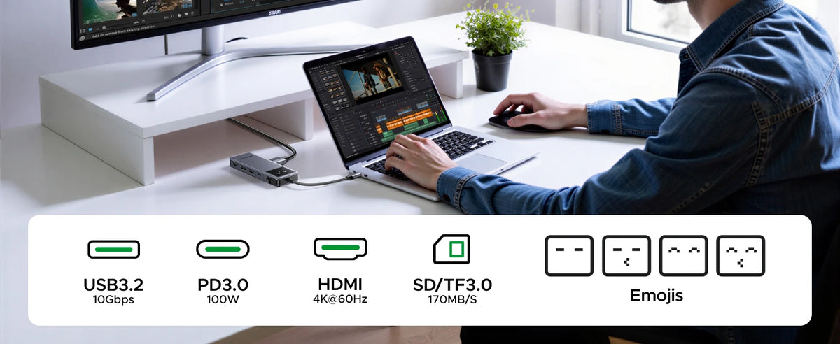 8-in-1 USB-C Hub with 4K HDMI and 100W Power Delivery