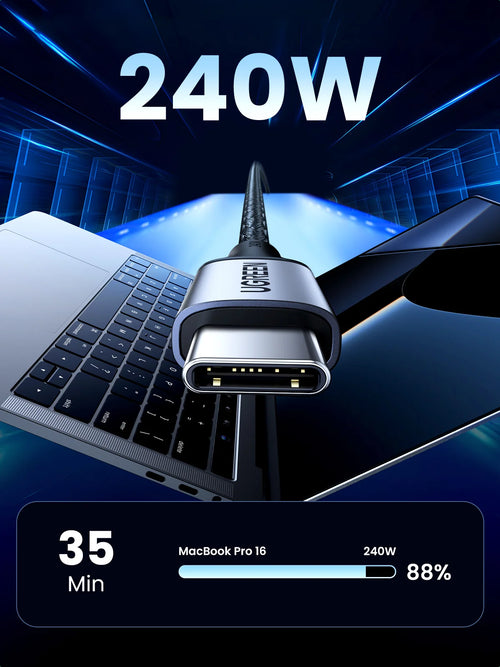 240W USB-C to USB-C Fast Charging and Data Sync Cable