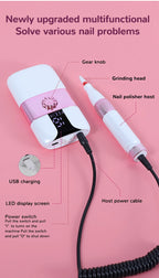 Rechargeable Electric Nail Drill for Manicure and Pedicure