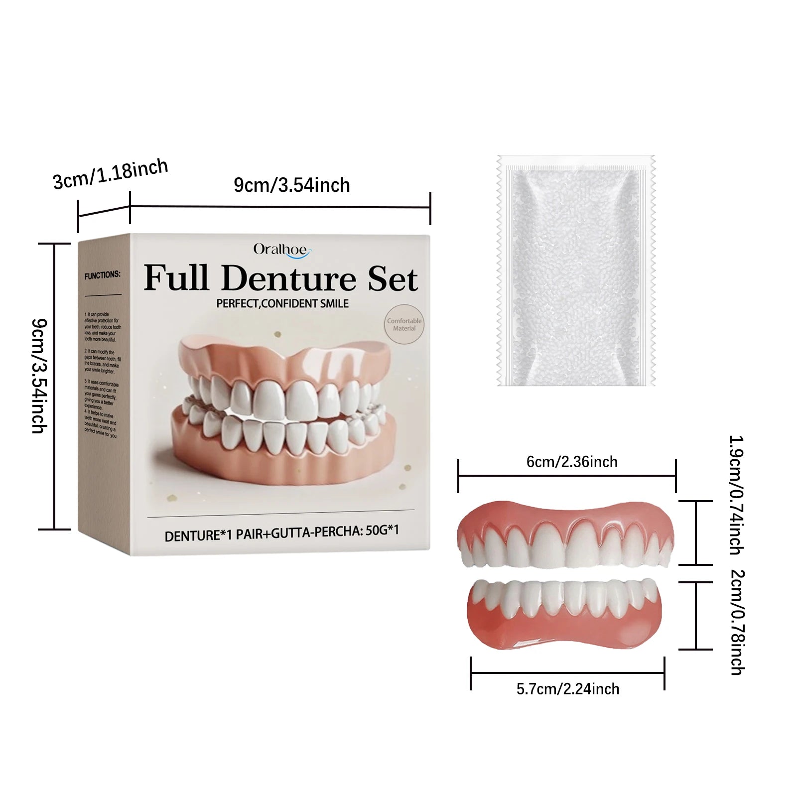 Temporary Silicone Denture Set for Smile Restoration - 8
