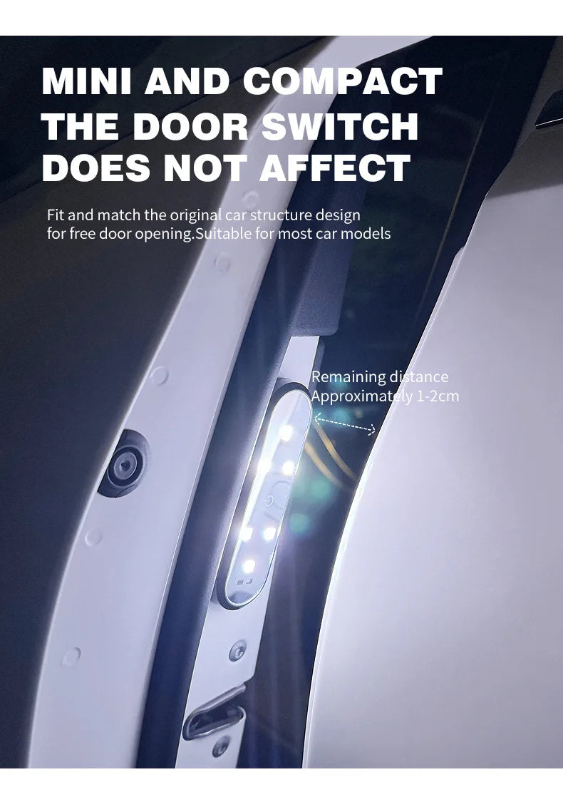 Magnetic LED Car Door Welcome Light with USB Charging and Auto Sensor