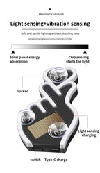 Solar USB Heart Neon LED Car Window Atmosphere Light with Sensors