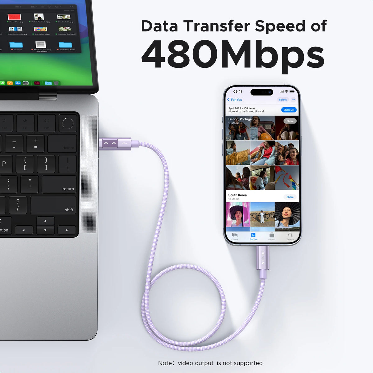 100W USB-C to USB-C Fast Charging and Data Sync Cable