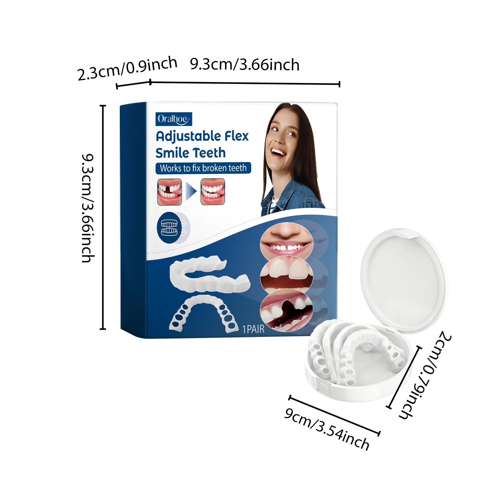 Adjustable Snap-On Dentures for Missing Teeth and Smile Correction - 9